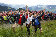 Zur Wanderung auf dem Spielbergjoch luden Die Jungen Zillertaler Michael, Markus und Daniel am 15.08.2014 ihre Fans